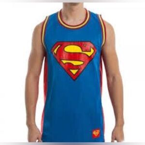 Superman 1 Short Sleeve Jersey Tank Top Size S 14 Small DC Comics